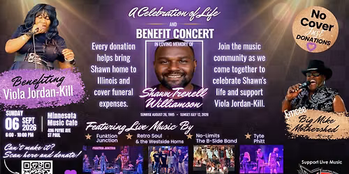 Celebrating Shawn Williamson: A Benefit Concert for Viola Jordan-K*ll