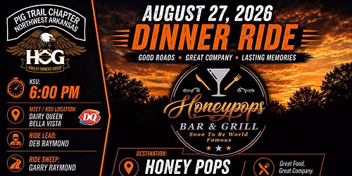 HOG2075 Dinner Ride August 2026