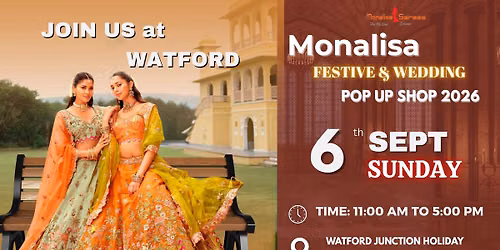 MONALISA WEDDING AND FESTIVE POP-UP SHOP 2026 ( WATFORD)