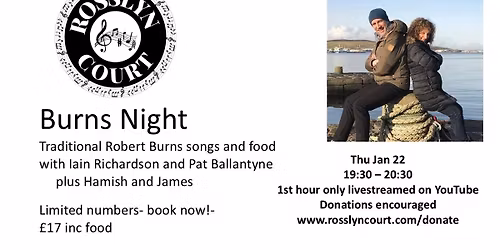 The annual trad Burns night at Rosslyn Court with Iain Richardson and Pat Ballanytne +