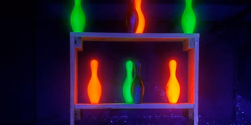 Blacklight Bowling Pin Shoot 