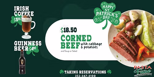 Saint Patrick's Day at Pasta Faire