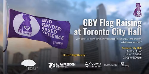 GBV Flag Raising at Toronto City Hall