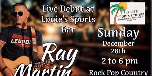 Ray Martin live debut at Louie's Sports Bar