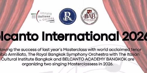 OPERA SINGING MASTERCLASS 2026 in Bangkok