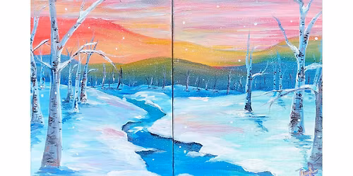 Gard Vintners, Woodinville- Couples Paint- "Wintery Scene"