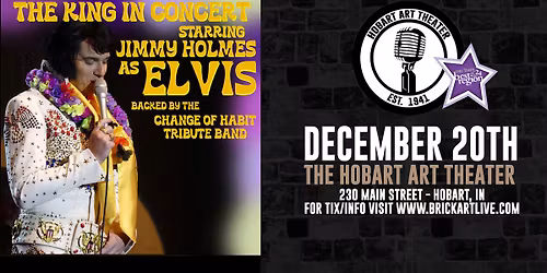 THE KING IN CONCERT: Jimmy Holmes as Elvis at The Hobart Art Theater
