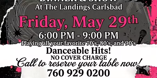 The Sticky Sweets at The Landings, Carlsbad, CA 6-9pm Friday, May 29th