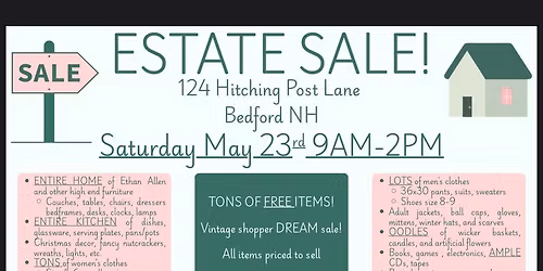 Estate Sale Bedford NH!