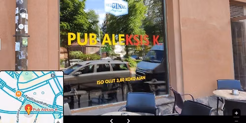 Setk\u00e1n\u00ed u piva, pub Aleksis K, Helsinky