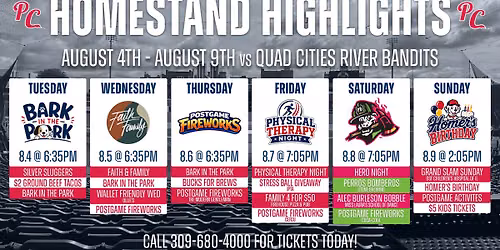 Peoria Chiefs vs. Quad Cities River Bandits