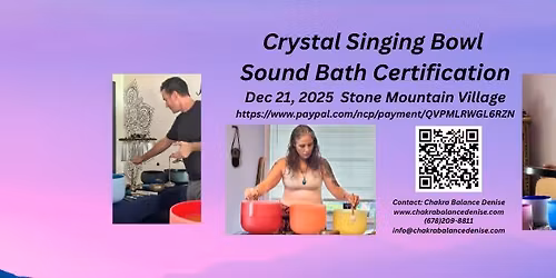 Crystal Singing Bowl Sound Bath Certification