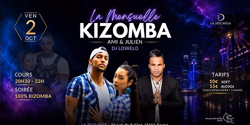 La Mensuelle Kizomba d'Octobre \u00e0 La Descarga