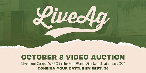 LiveAg Video Auction | October 8 | Cooper's BBQ