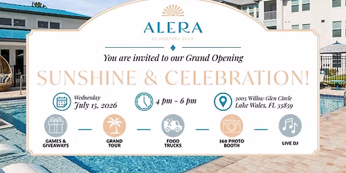 Grand Opening @ Alera at Hunters Glen Apartments w\/ PRIZE GIVEAWAYS