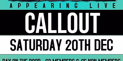 CALLOUT - 3 Piece mixed covers band - LIVE AT THE FOLD - Pay on the door