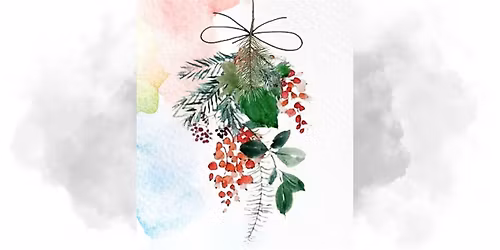 Colorful Mistletoe Watercolor Painting Class