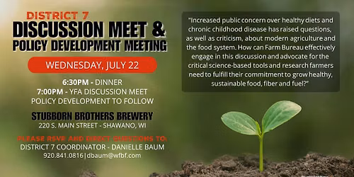 District 7 Discussion Meet & Policy Development Meeting
