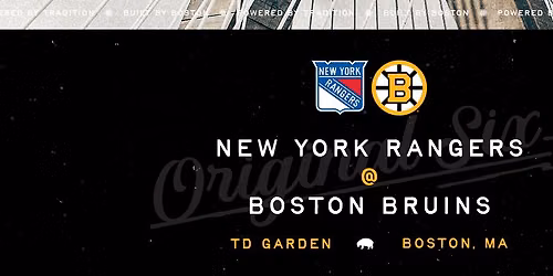 Boston Bruins at New York Rangers at Madison Square Garden