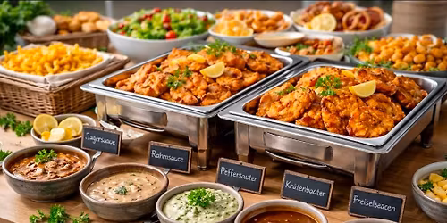 Gro\u00dfes Schnitzelbuffet