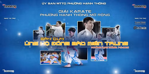 Gi\u1ea3i Karate ph\u01b0\u1eddng H\u1ea1nh Th\u00f4ng m\u1edf r\u1ed9ng g\u00e2y qu\u1ef9 \u1ee7ng h\u1ed9 b\u00e3o l\u1ee5t mi\u1ec1n Trung