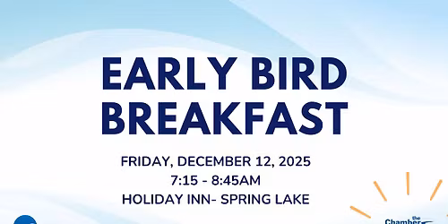 December Early Bird Breakfast at the Holiday Inn Spring Lake 
