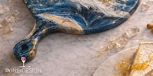 *New* Salt And Gold- Resin Pour Ocean Geode Charcuterie Board