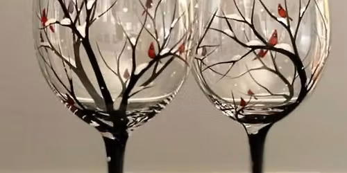 Sip & Paint Wine Glasses: Hickory Vines Winery