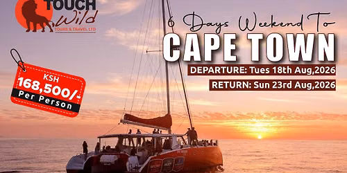6 Days Cape town tour from 18th to 23rd Aug, 2026 @ksh 168,500