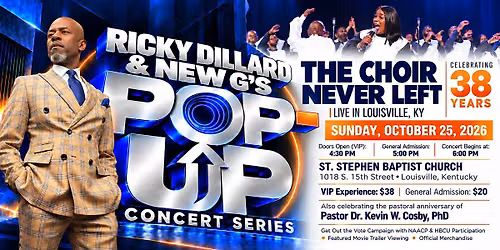 Ricky Dillard & New G\u2019s POP-UP Concert: The Choir Never Left \u2013 Louisville