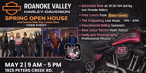 Spring Open House and International Female Ride Day!