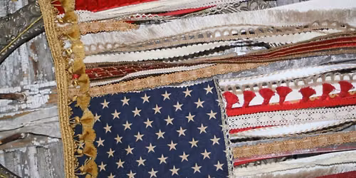 Festive Ribbon Flag Craft
