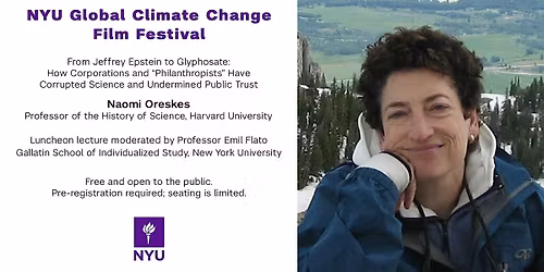 Free Luncheon Lecture: Naomi Oreskes on Power, Public Trust, and Science.