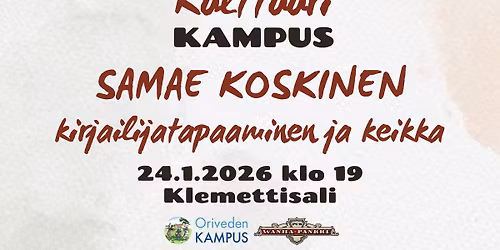 Samae Koskinen - Kirjailijatapaaminen ja keikka