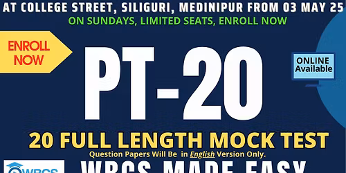 WBCS Preliminary Exam Mock Test PT 20