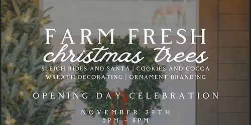 Christmas Tree Lot Opening Day Celebration