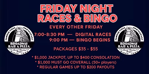 Big Bucks Bingo ~ Every Other Friday Night