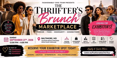 The Thrifter's. Brunch Market Place - Exhibitors Wanted -