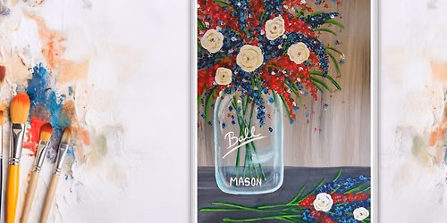 Patriotic Flowers Paint Night