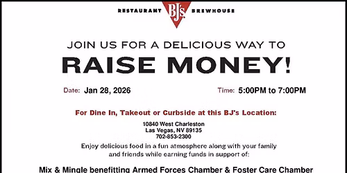 BJ's Host Mix & Mingle Benefitting Armed Forces Chamber & Foster Care Chamber