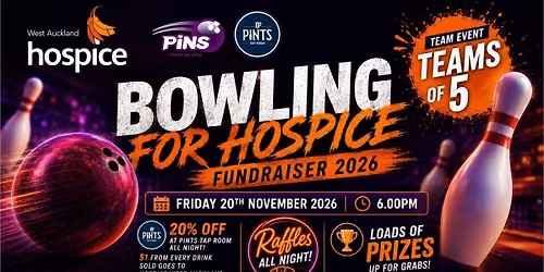 BOWLING FOR HOSPICE West Auckland - FUNDRAISER