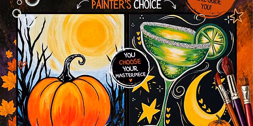 10.22.26 Moonlit Pumpkin or Midnight Margarita Painting workshop at That Pl