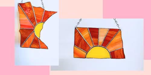 MN or ND Stained Glass Sunset with Morgan's Stained Glass