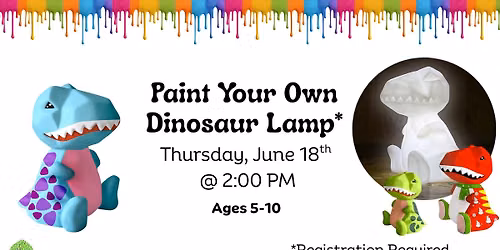 Paint Your Own Dinosaur Lamp