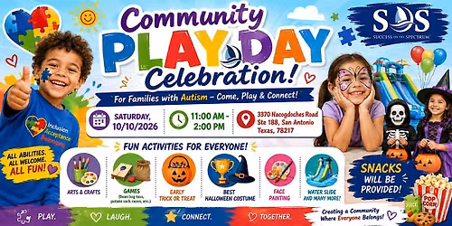 FREE AUTISM Community Play Day Celebration!