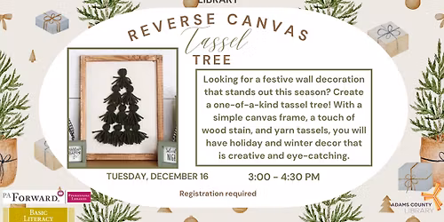 Reverse Canvas Tassel Tree