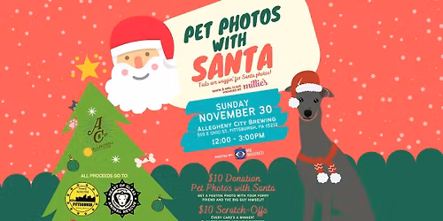 Pet Photos with Santa at Allegheny City Brewing