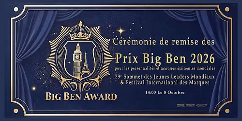 2026 Big Ben Award Global Outstanding Ceremony France