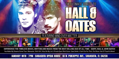 The Ultimate Tribute to Hall & Oates - Sarasota, FL