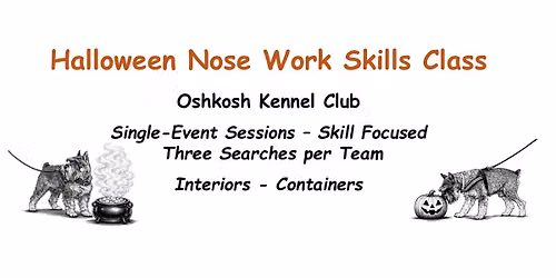 Halloween Nose Work Skills Class